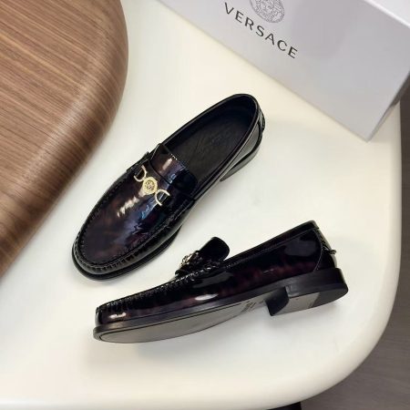 Versace Black Leather Medusa 95 Loafers - Image 3