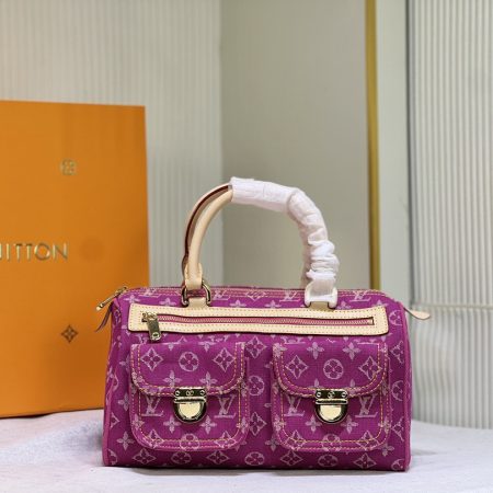 LV Monogram Denim Neo Speedy Fuchsia Bag