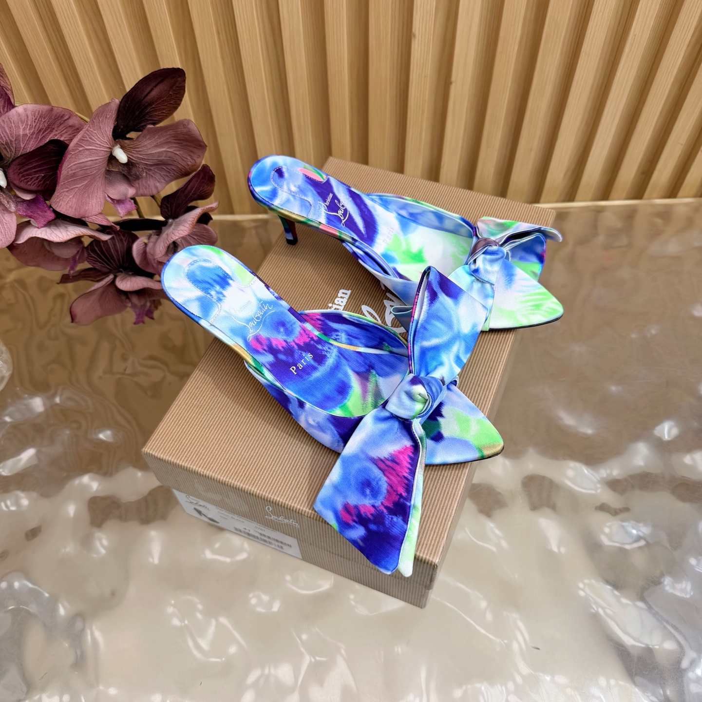 Christian Louboutin MulazeeFloral Mules - Image 6