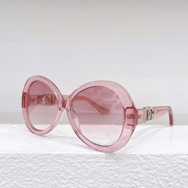 DOLCE & GABBAN DG Mirror leg Hollowed out Logo Sunglasses Top quality