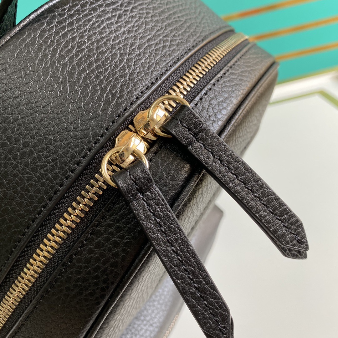 Gucci Soho Black Pebbled Backpack - Image 7