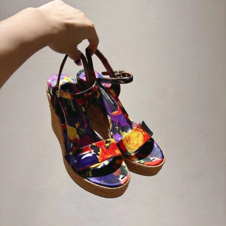 Dolce & Gabbana Straw Sandals - Image 3
