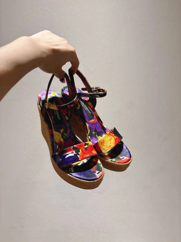 Dolce & Gabbana Straw Sandals