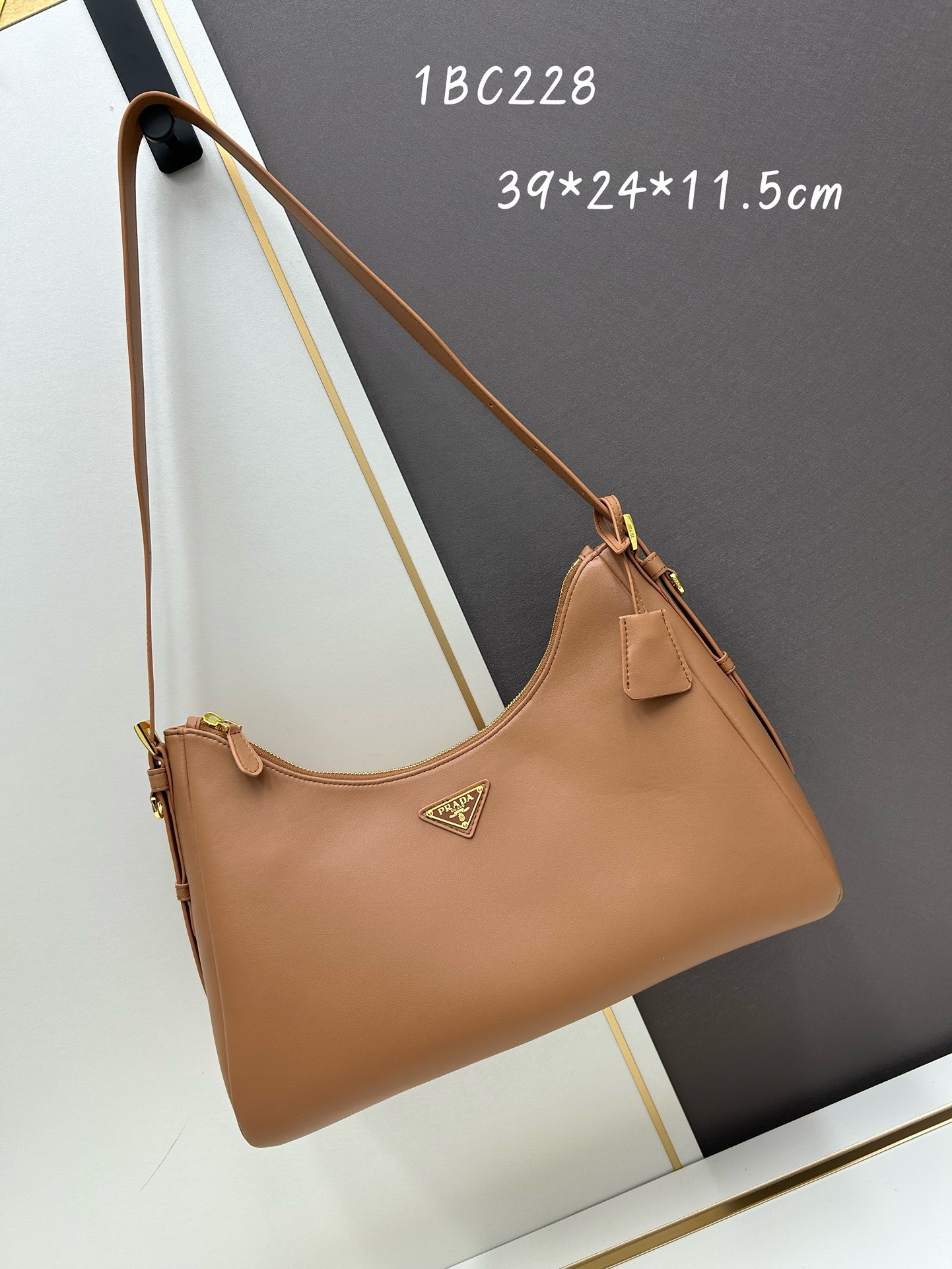 PRADA hobo classic simple triangle logo shoulder bag - Image 2