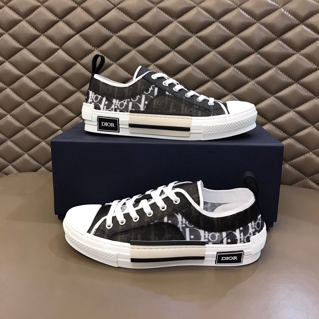 Dior B23 2022 New Style Low Top Logo Oblique Canvas 01 - Image 4