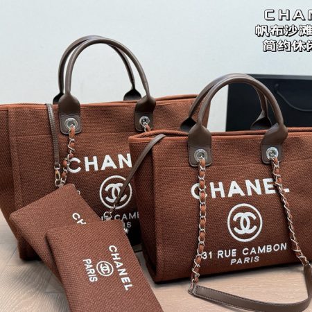 Chanel Canvas Beach Bag - Image 2