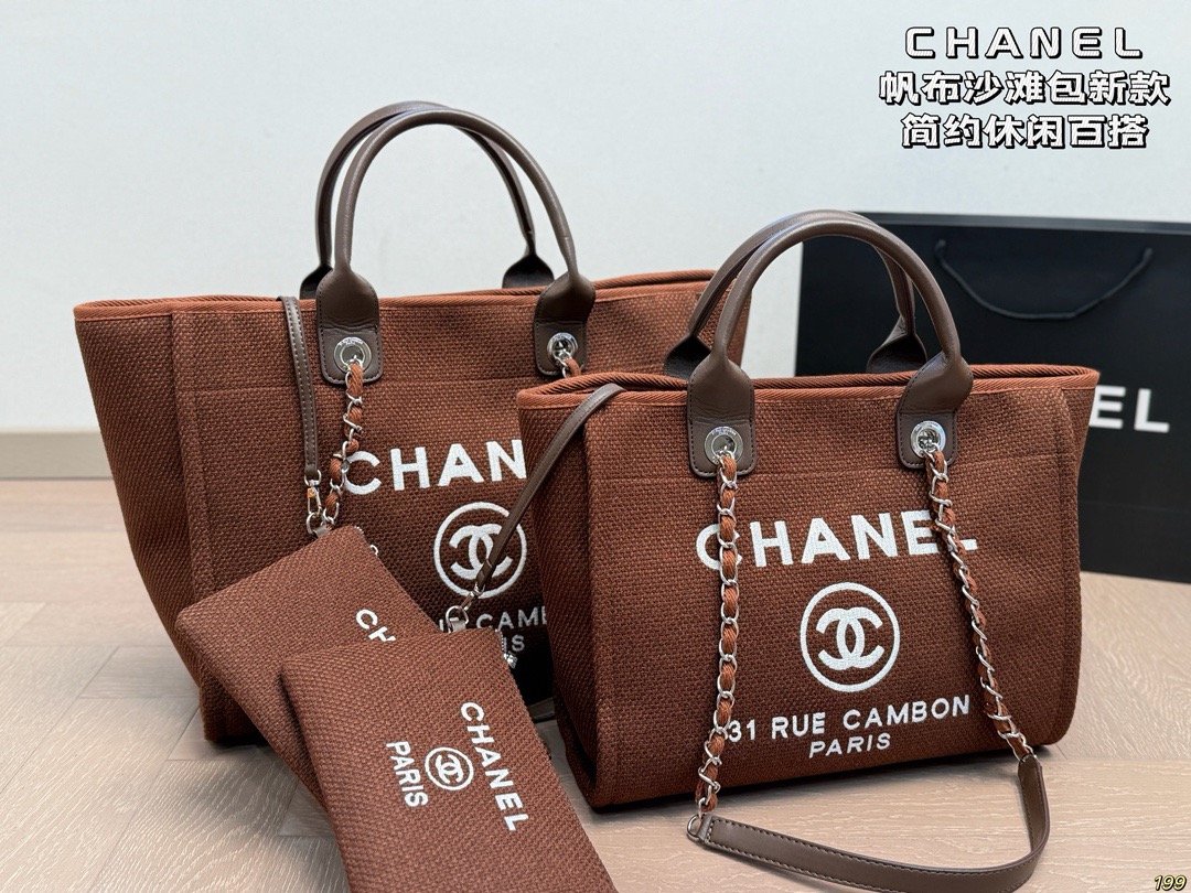 Chanel Canvas Beach Bag - Image 2