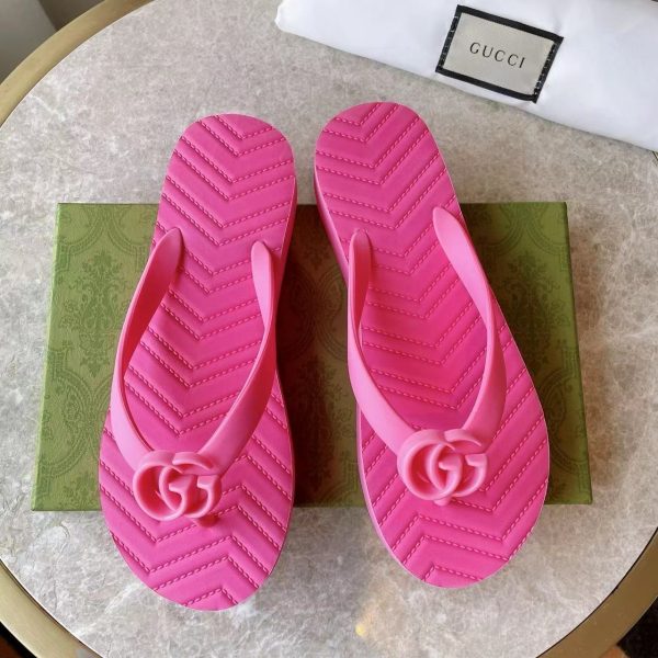 Gucci Shoes V-shaped toe clamp Band drill Slide Sandal