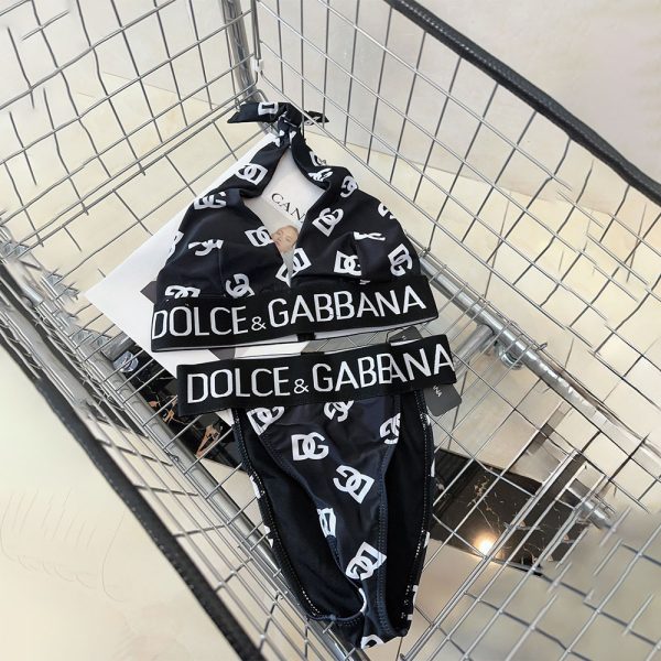 DOLCE & GABBAN DG Buckle Style Split Swimsuit Swimwear