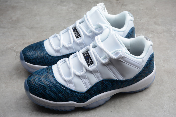 Air Jordan 11 Low Blue Snakeskin CD6846-102 - Image 13