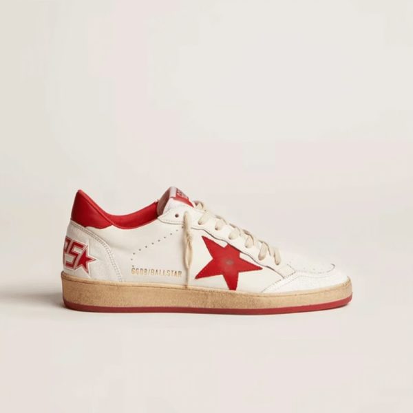 Golden Goose Ball Star Leather round-soled platform sneakers