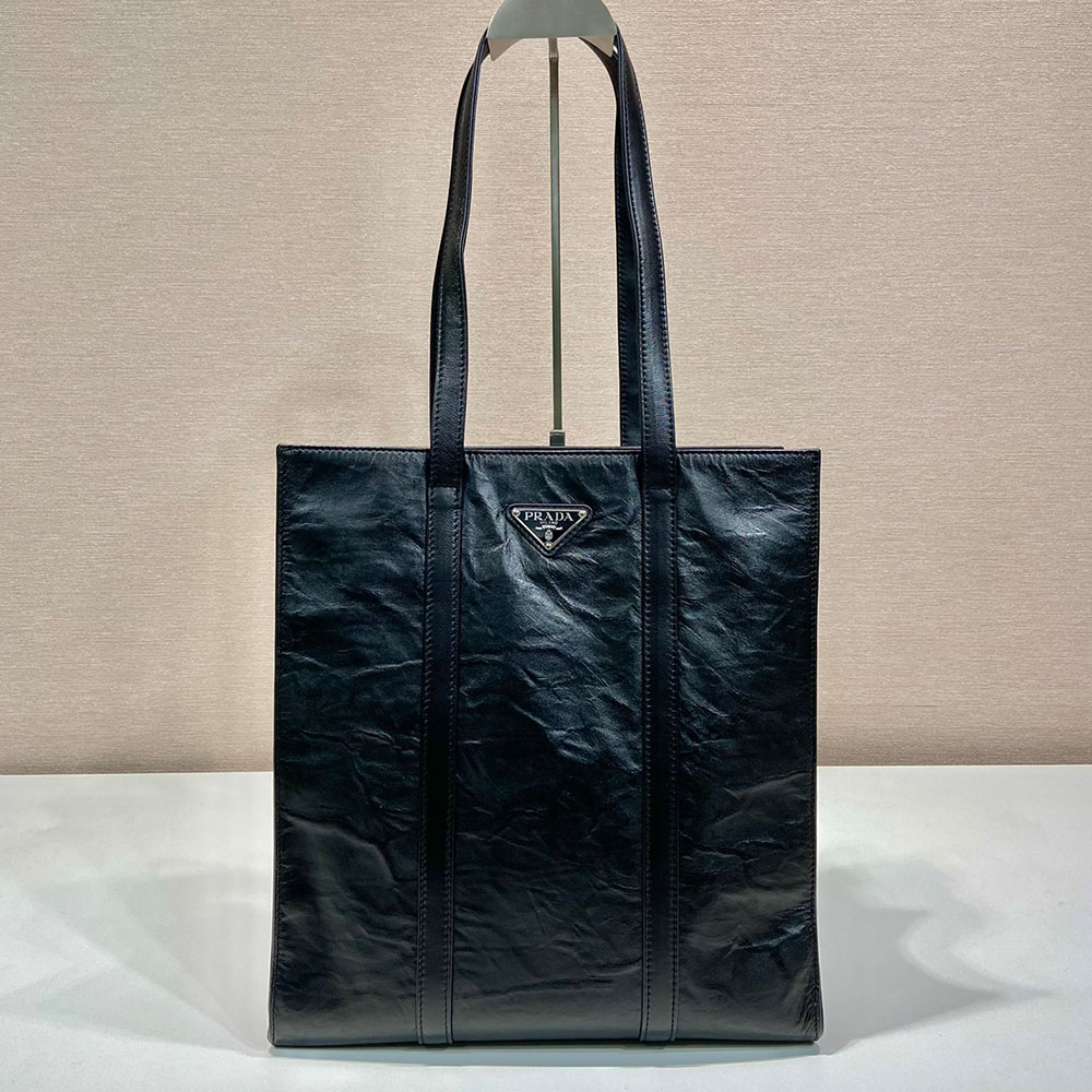 Prada Small Antique Nappa Leather Tote - Image 3