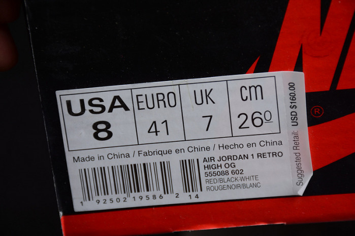 Air Jordan 1 Chicago Crystal Clear Sole 555088-602 - Image 14