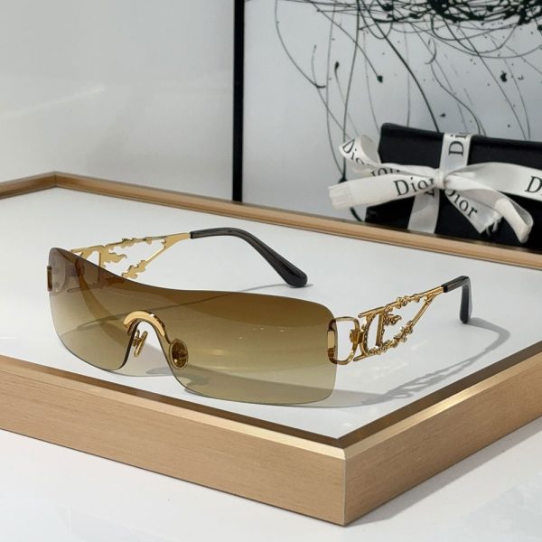 Dior One-piece Rimless Hollow-out Sunglasses  Top quality