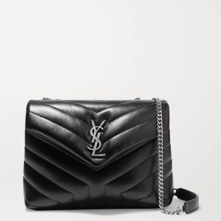 SAINT LAURENT Loulou small quilted leather shoulder bag black