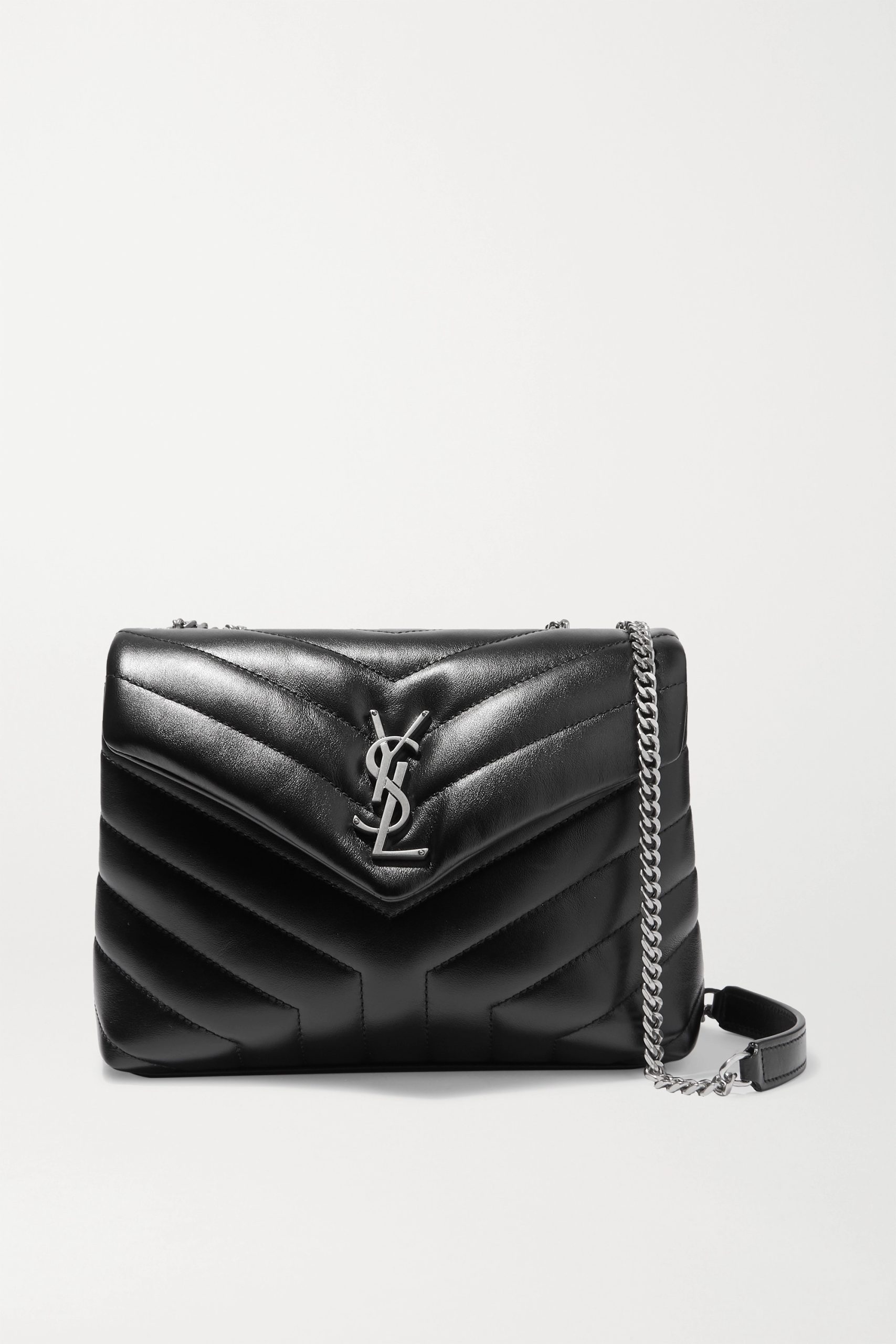 SAINT LAURENT Loulou small quilted leather shoulder bag black - Image 1