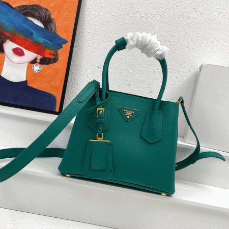 Prada Double Saffiano Leather Mini Handbag - Image 3
