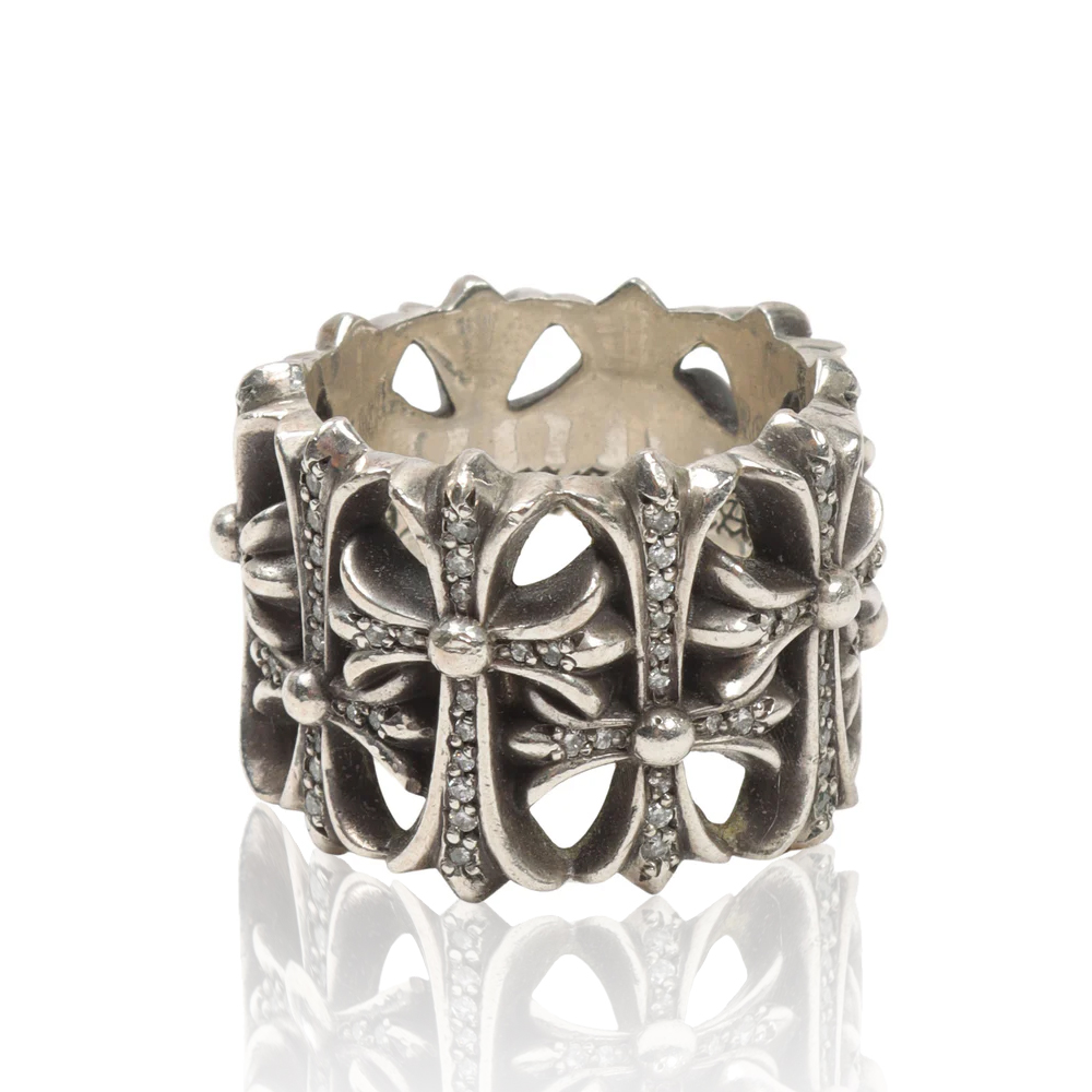 Chrome Hearts Diamond Cemetery Ring - Image 1