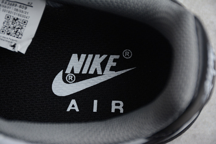 Nike Air Force 1 Low White Dark Grey Black Shoes 553689-609 - Image 9