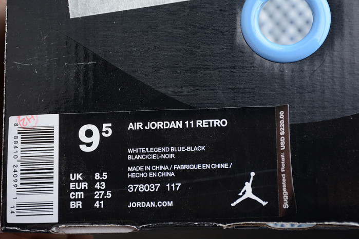 Air Jordan 11 "Legend Blue 378037-117 - Image 11