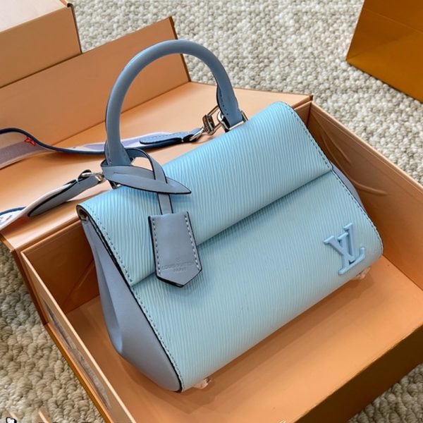 LV Cluny Grained Leather Shoulder Handbag