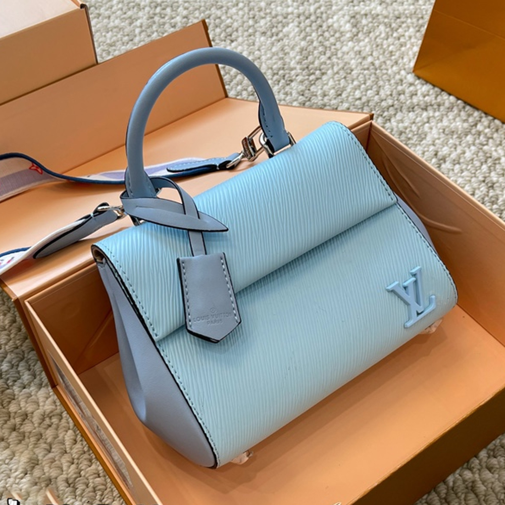 LV  Cluny Grained Leather Shoulder Handbag - Image 7