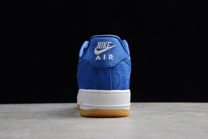 CLOT Nike Air Force 1 Blue Silk CJ5290-400 - Image 4