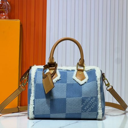 LV Speedy25 Denim Canvas Bag - Image 2
