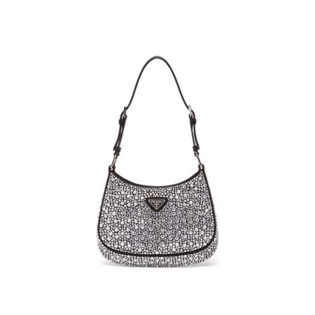 Prada Cleo Leather diamond Shoulder Bag Handbag