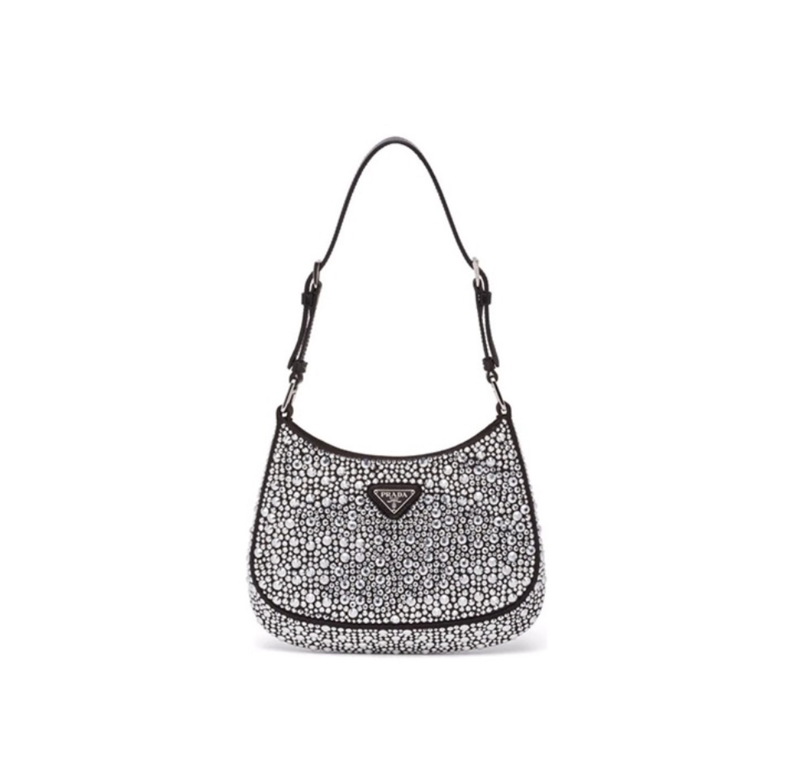 Prada Cleo Leather diamond Shoulder Bag Handbag - Image 1