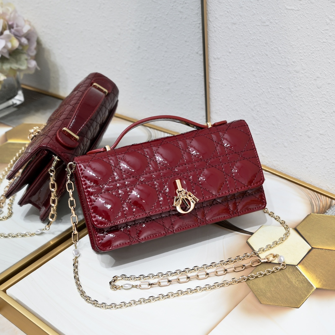 DIOR Miss Dior Lacquer Leather Shoulder Bag - Image 3
