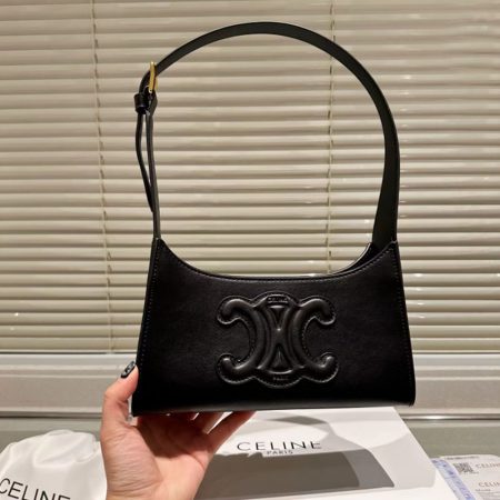 Celine Cuir Triomphe Relief Handbag - Image 3