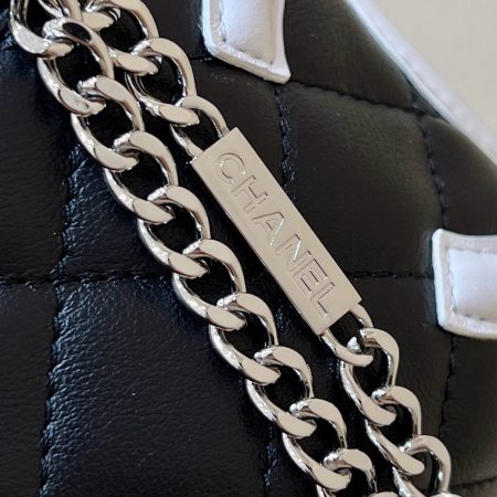 Chanel Black Quilted Leather Cambon Bowling Bag - Image 6