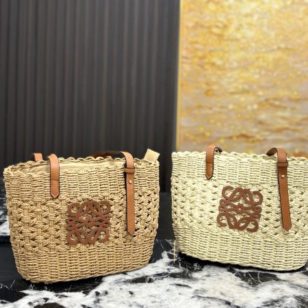 Loewe Anagram Basket Woven Shopping Bag
