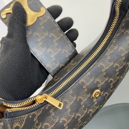 Celine Triomphe Canvas&Leather hand shoulder bag - Image 9