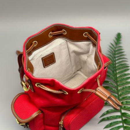 Miu Miu Canvas and Leather Backpack - Image 7