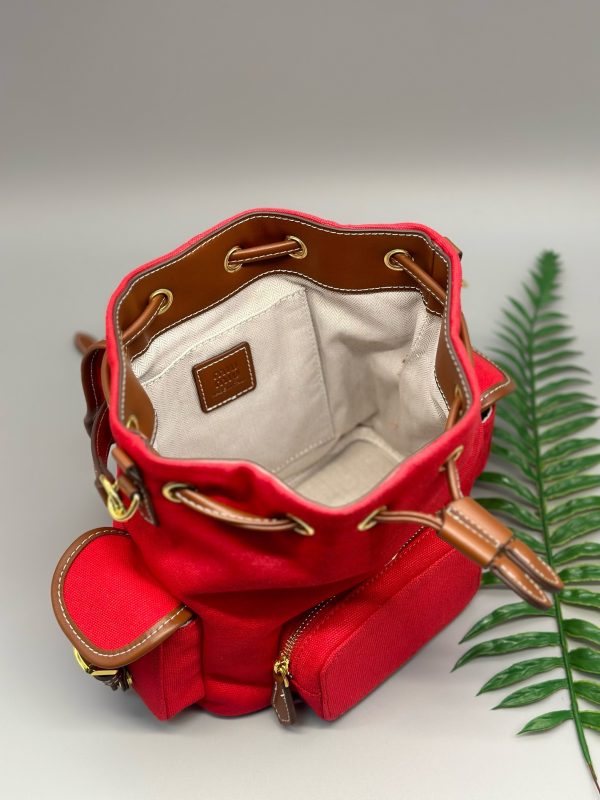 Miu Miu Canvas and Leather Backpack