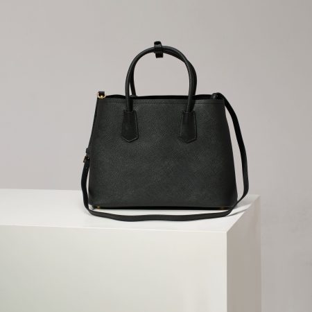 Prada Saffiano LeatherDouble Handle Medium Tote Bag - Image 2
