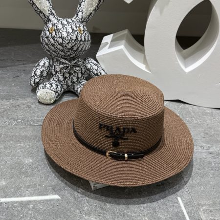 Prada Flat-Brimmed Straw Hat - Image 9