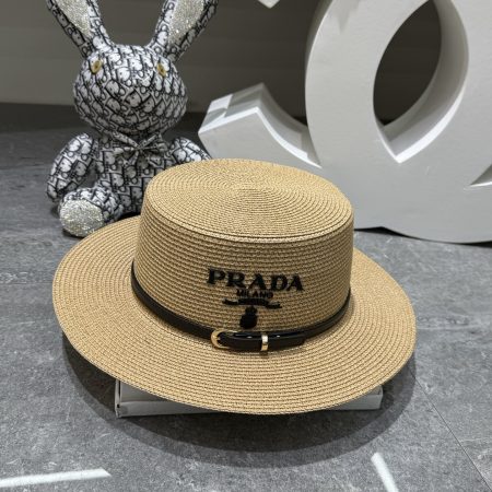 Prada Flat-Brimmed Straw Hat - Image 6