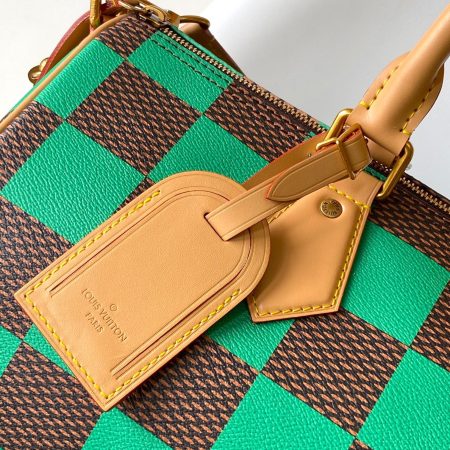 LV Damier Pop Speedy Bandoulière 40 Bag Jaune Mat - Image 6