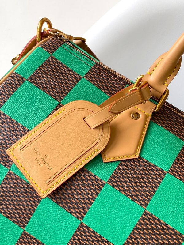 LV Damier Pop Speedy Bandoulière 40 Bag Jaune Mat