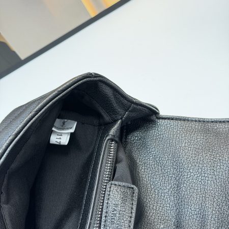 YSL College Black and Gold Messenger Bag - Image 10
