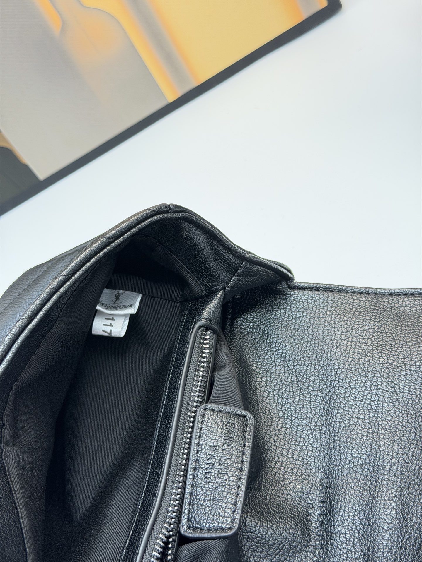 YSL College Black and Gold Messenger Bag - Image 10