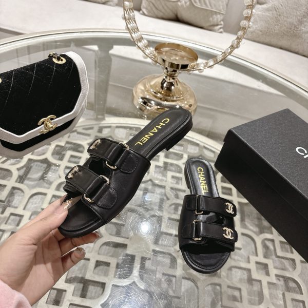 CHANEL CC Spring Flat Sandals