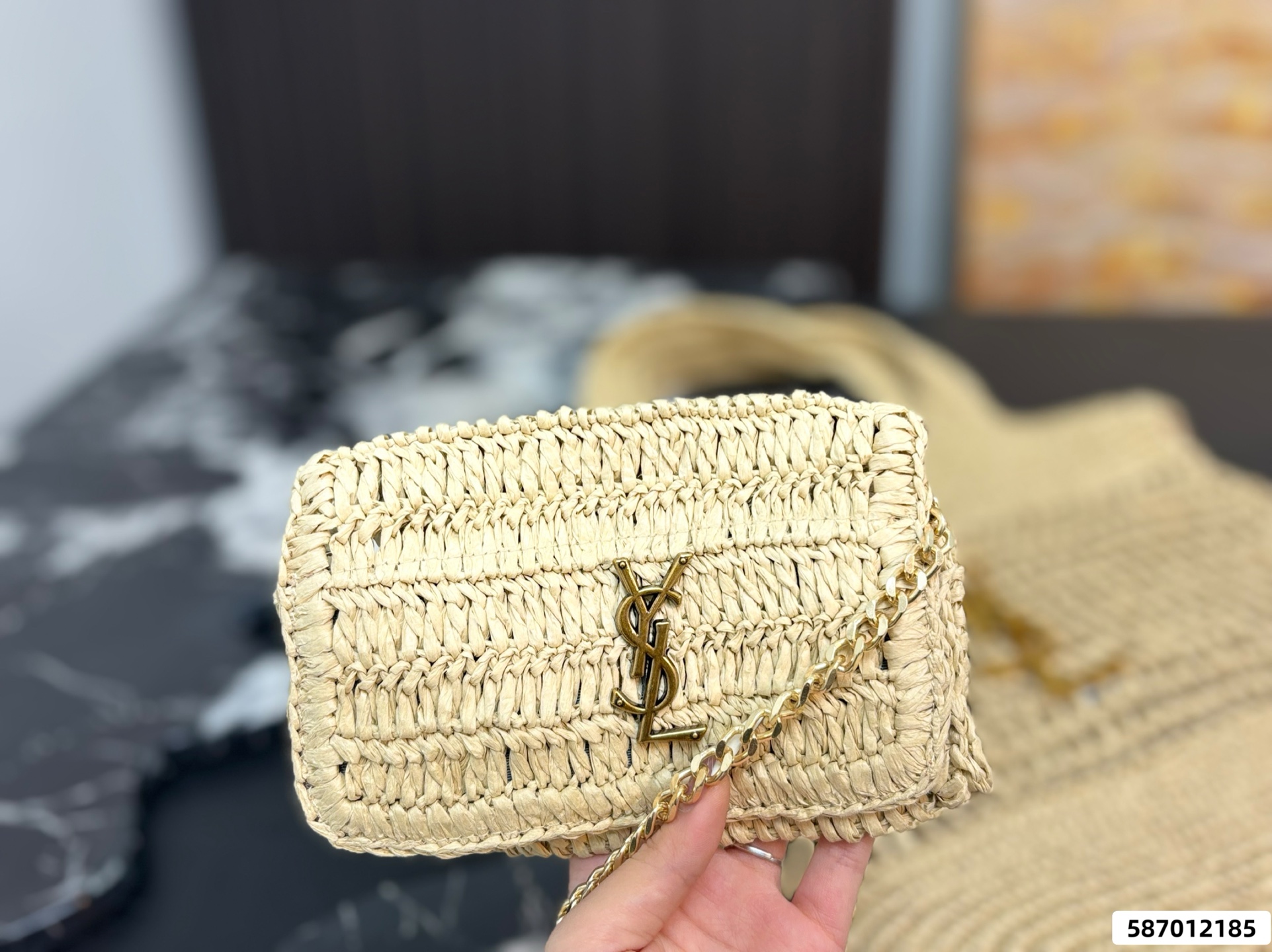 YSL Braided Tote Bag - Image 3