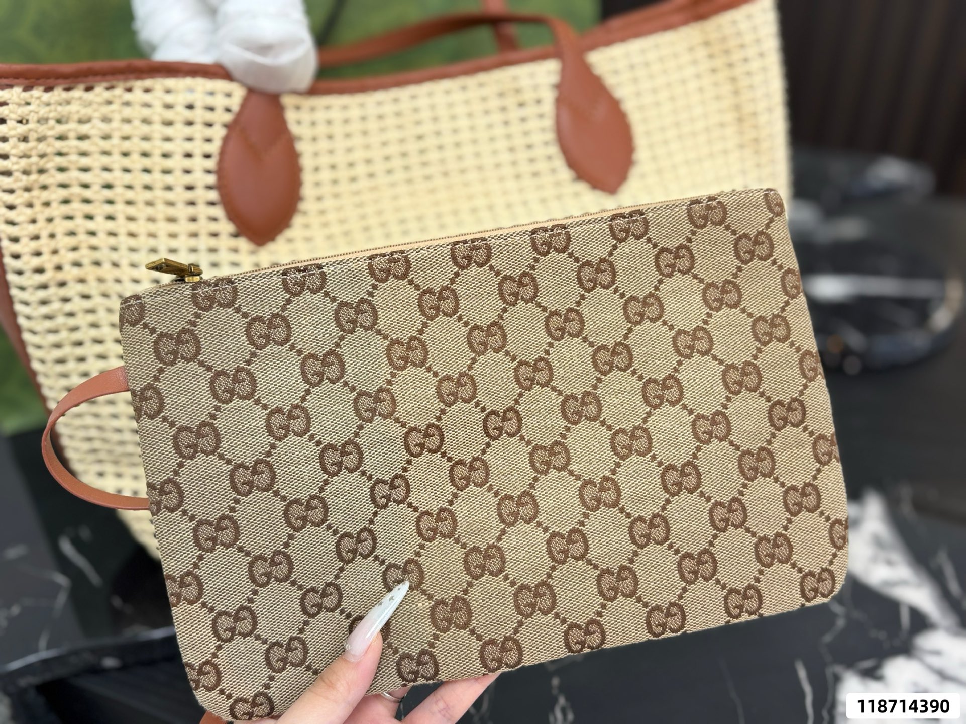 Gucci Straw Bag - Image 5