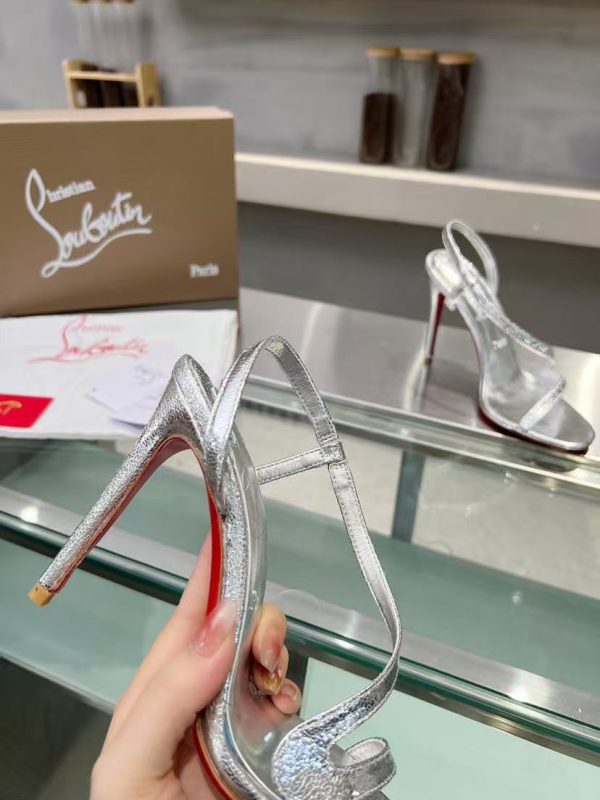 Christian Louboutin Rosalie Heels Silver