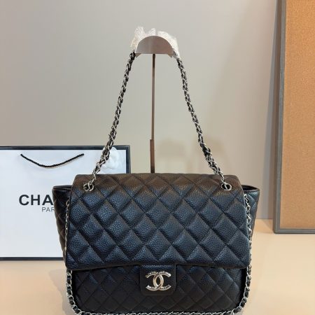 CHANEL Flap Caviar Chain Around Shoulder Bag