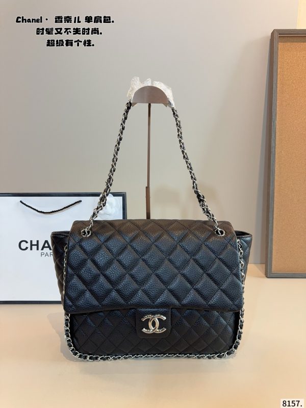 CHANEL Flap Caviar Chain Around Shoulder Bag